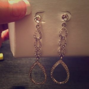 Diamond stone earrings